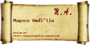 Magocs Amália névjegykártya